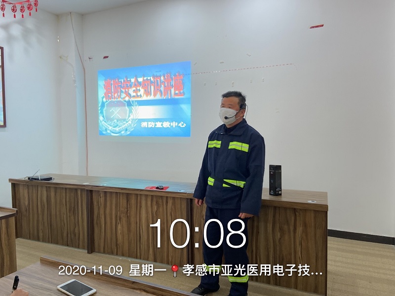 The company organizes fire emergency safety drills